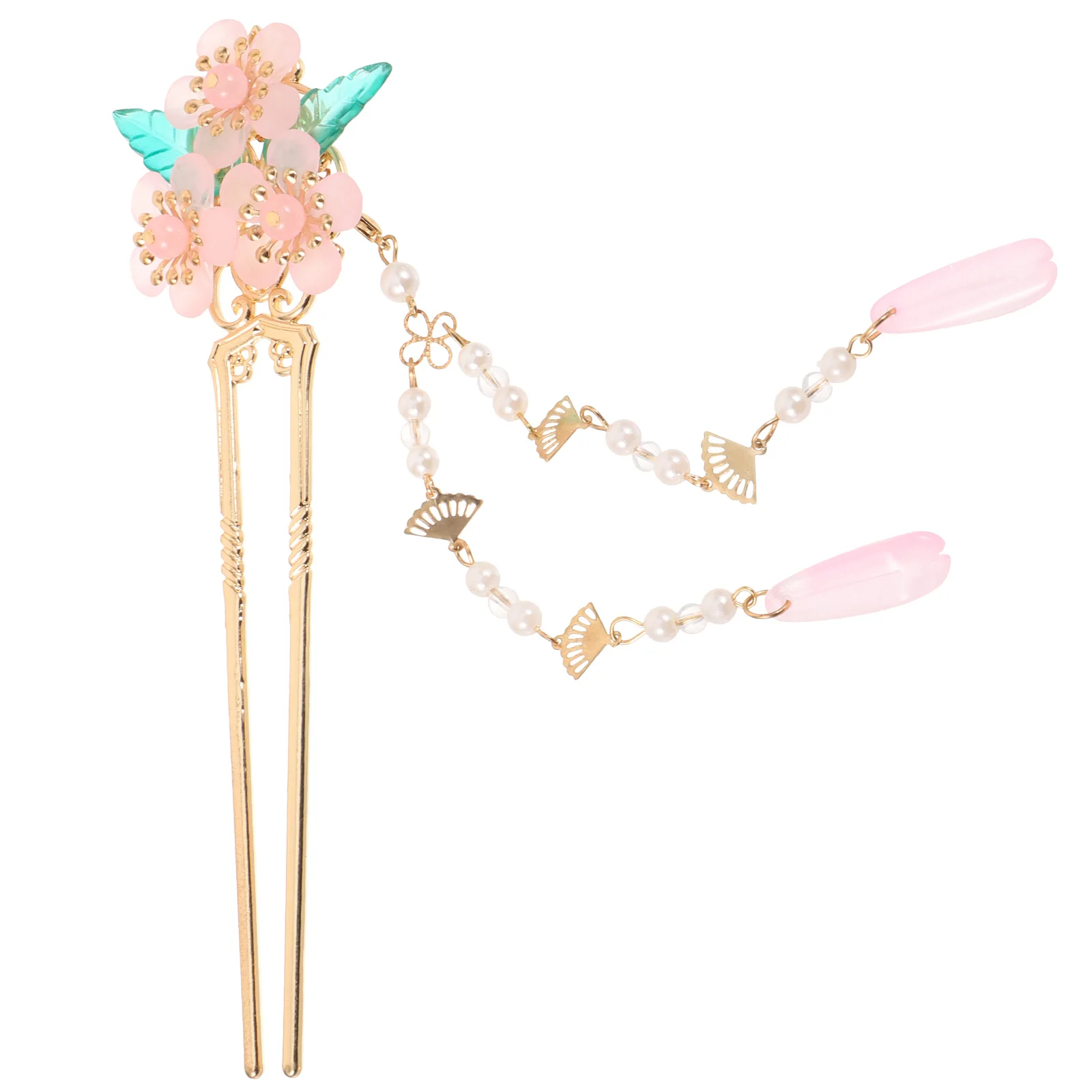 

Chinese Style Hair Sticks Pins Bead Tassel Decorations Women Long Hair Bun Chopsticks Lightweight Secure Dangle Ancient