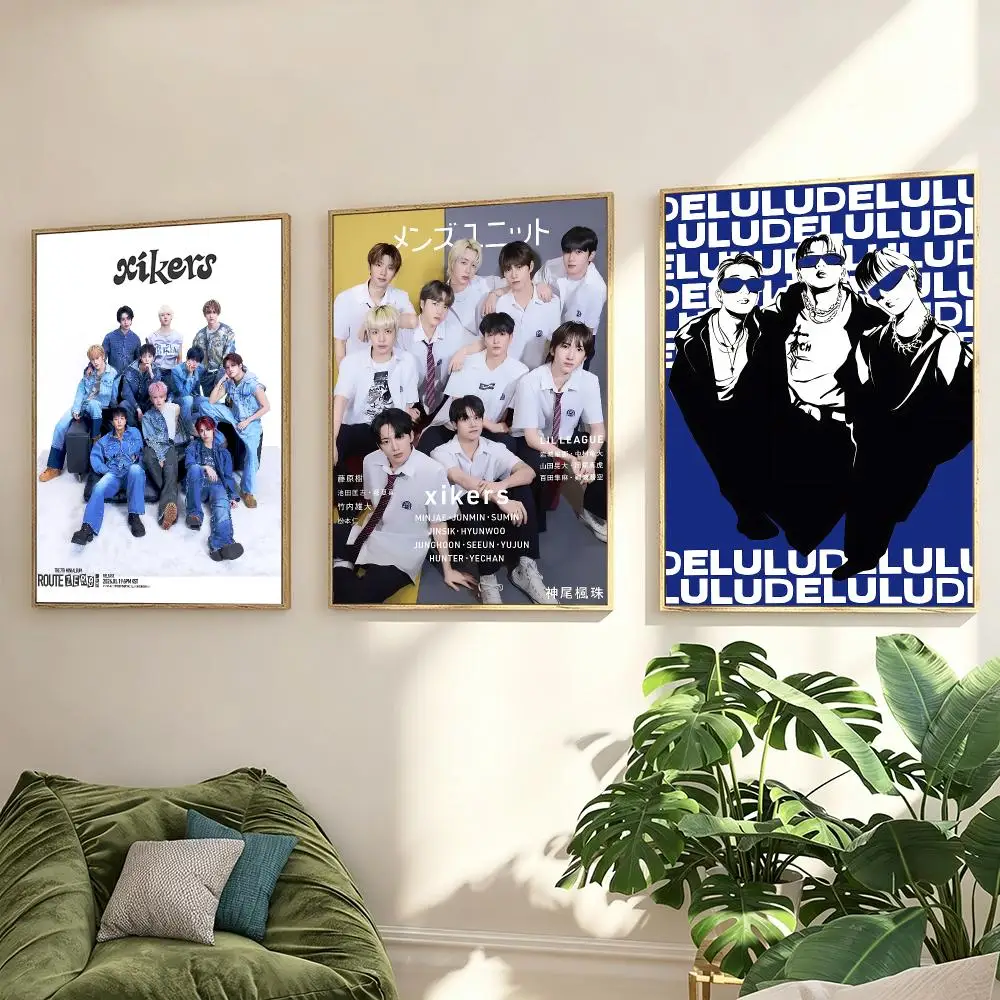 Band XIKERS Poster Poster Minimalist Decor HD SelfAdhesive Wall Art for Home Café Bedroom Gift Aesthetic Hanging