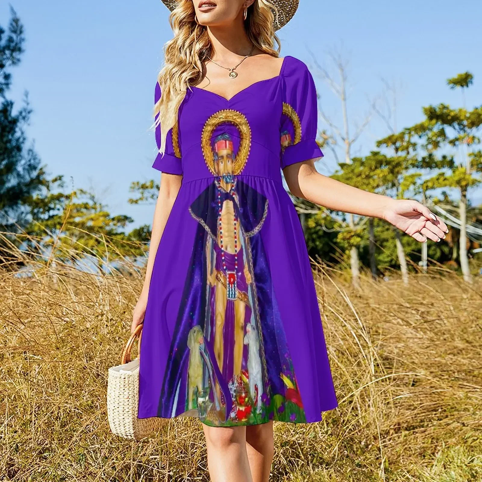 San Lazaro Babalu Aye Cuba Santeria Sleeveless Dress Women's summer dress Clothing female Dress