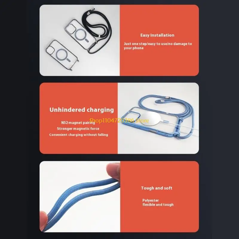 K0EA حافظة هاتف مغناطيسية بدون خدش مع حزام مناسبة لهاتف 15ProMax