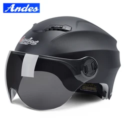 Casco de motocicleta eléctrica para hombre y mujer, visera larga/corta, certificación 3C, para bicicleta, Scooter de verano, talla única 56-62cm