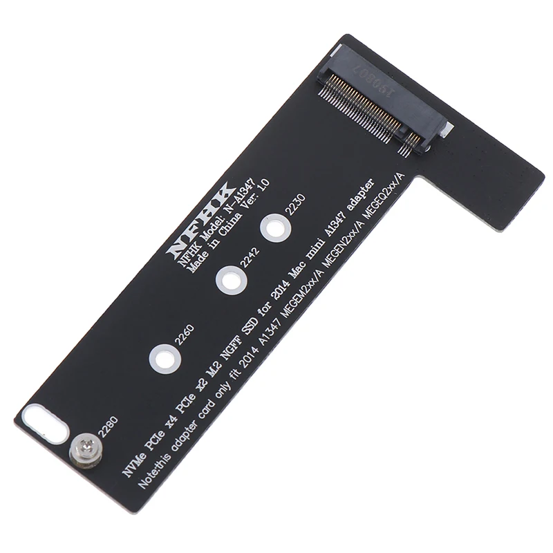 Adaptador de tarjeta convertidora PCI-Ex4 M.2 NGFF NVME AHCI SSD para 2014 macbook Mini A1347