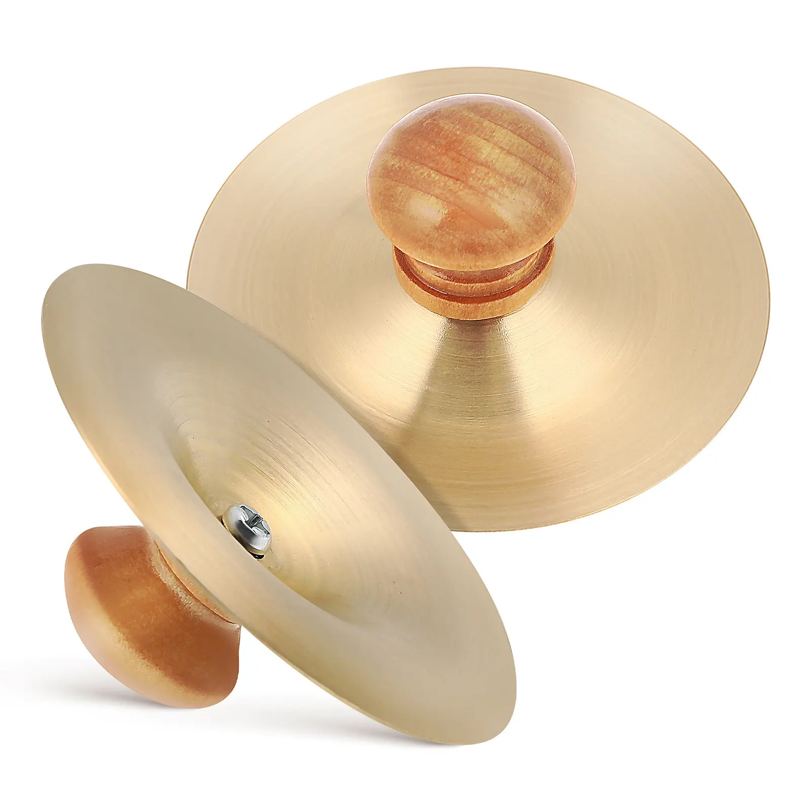 1Pair Finger Cymbals Metal Small Hand Cymbals Portable Percussion Musical Instrument for Dancing Belly Dance Practice Rhythm