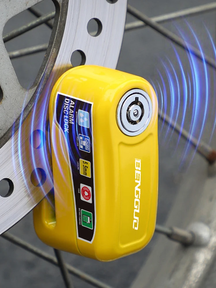 Bloqueio de bicicleta da motocicleta alarme proteção cadeado à prova dwaterproof água brakelock com