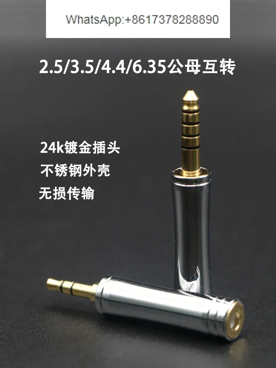 Headphone balance adapter 4.4 2.5 6.35 rotation 3.5mm stereo female card faucet lossless audio