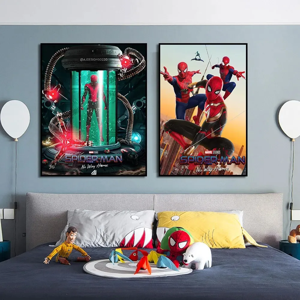 Marvel 2021 Hotest Films Spiderman No Way Home Canvas Paintings Print Wall Art Poster Animation Home Decor Pictures Best Gift