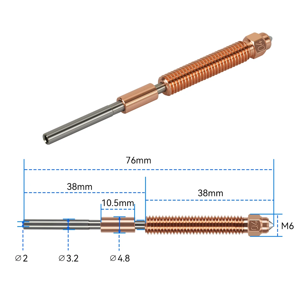 For Creality K2 Plus Nozzle 0.2/0.4/0.6/0.8/1.0mm Quick-Swap Nozzle Kit For Creality K2 Plus 3D Printer Accessories