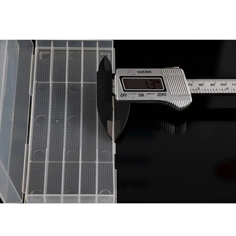 1Pcs Plastic Drill Bits Storage Box 5/10 Holes Clear Tool Parts Storage Case Multi-gauge Hardware Tool Box