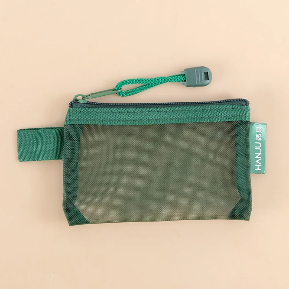 New Mesh Fabric Travel Grid Bag Mini Nylon Mesh Triangle Mesh Wallet Storage Bag