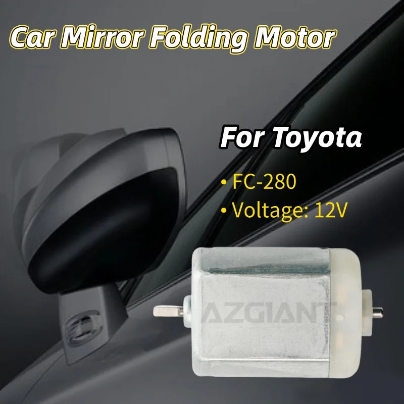 AZGIANT Car Side View Exterior Reversing Rearview Folding Mirrors Motor High Speed 12V for 2005-2010 Toyota Ractis