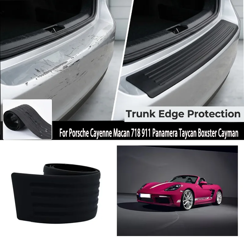

Защитная полоса для багажника Porsche Cayenne, Macan, 718, 911, Panamera, Taycan, Boxster, Cayman, предотвращающая столкновения и царапины.