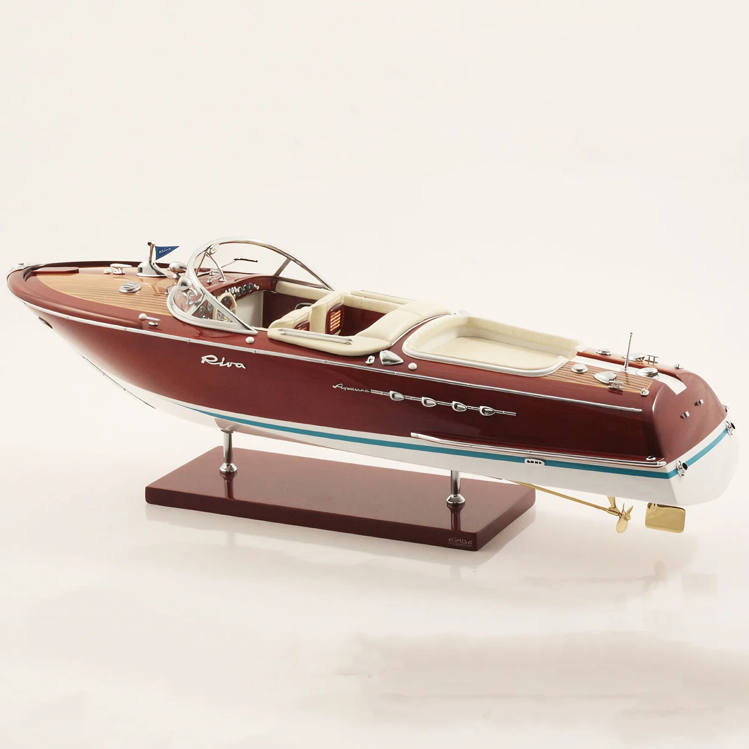1/15 Riva Aquarama Luxury Yacht Model 55 Cm Made of High-grade Solid Wood  Purely Handcrafted Yacht Static Model Ship Toy