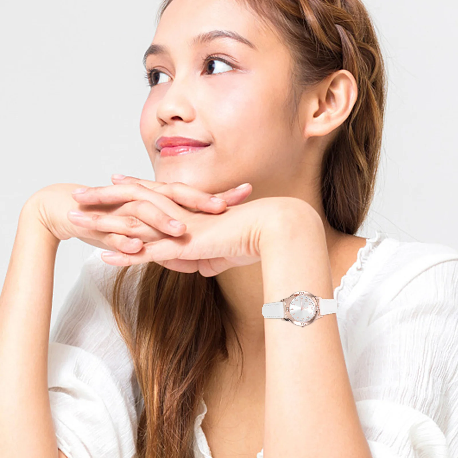 

Женские водонепроницаемые кварцевые часы с бриллиантами, простые стильные наручные часы, студенческие наручные часы для школьных вечеринок, повседневная одежда