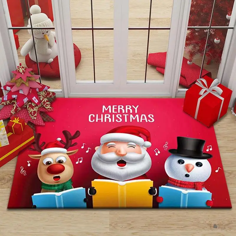 2023 Christmas Decorations for Home Door Mat Floor Carpet Santa Snowman Rugs Navidad Ornaments New Year 2023 Gifts Natal Xmas