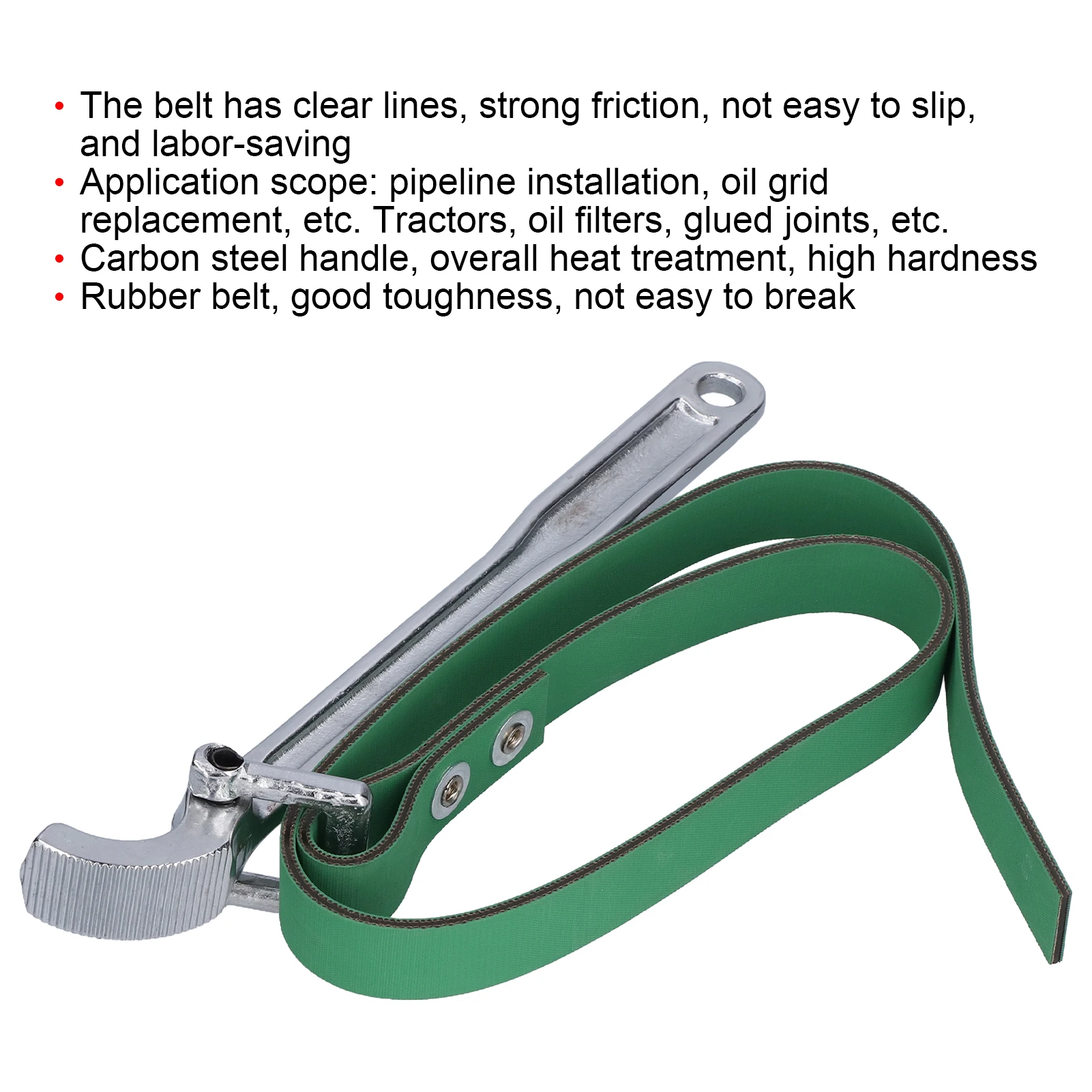 Belt Strap Wrench Strap Wrench SK‑201‑12 Strap Wrench Multi Purpose Carbon Steel Heavy Duty Tools for Opening Filter Pipe