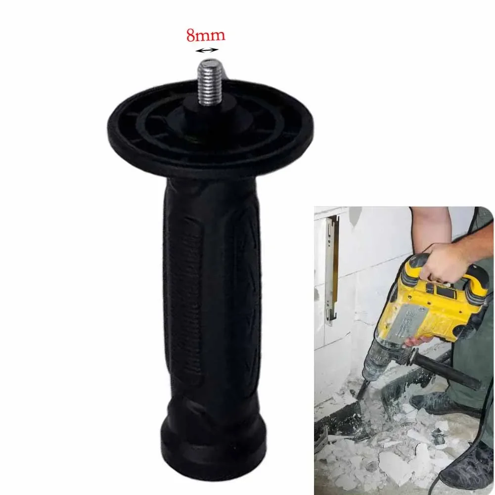 Side Handle for Electric Drills with 16mm Shaft Fit and 8mm Thread Mounting to Aid in Repetitive Drilling Tasks