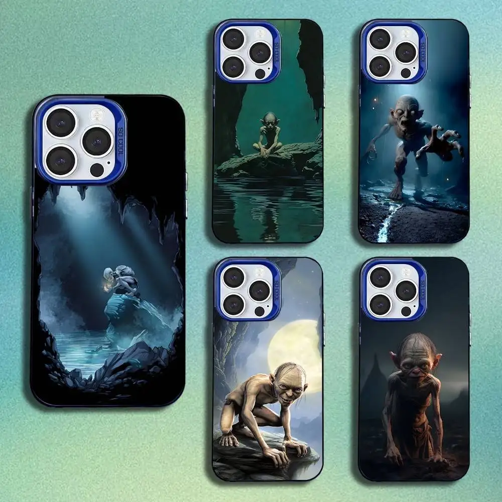 

L-Lord of the R-Rings Gollum Phone Case For iPhone 16,15,14,13,12,11,Mini,Pro,SE,MAX Blue Matte Silicone Cover