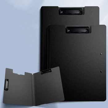 SouG 2-Pack Foldable Clipboard - A4/A3 Size, Double Metal Clips, 360° Cover, Blue