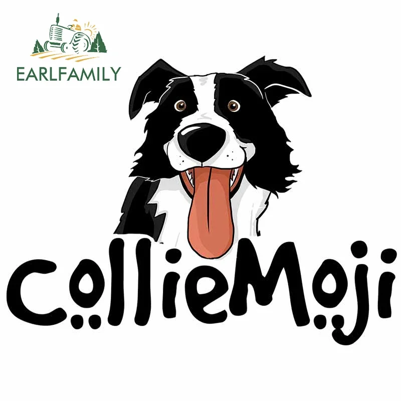 EARLFAMILY 13cm x 9.6cm For Border Collie Personality Car Stickers Bumper Decal Vinyl Material Trunk Decals For JDM SUV RV