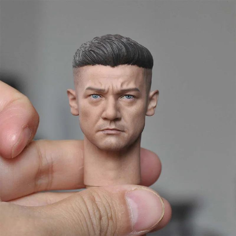 

1/6 Scale Male Soldier Hawkeyes 4.0 Head Sculpture Jeremy Renner Head Carving Model for 12" Action Figure