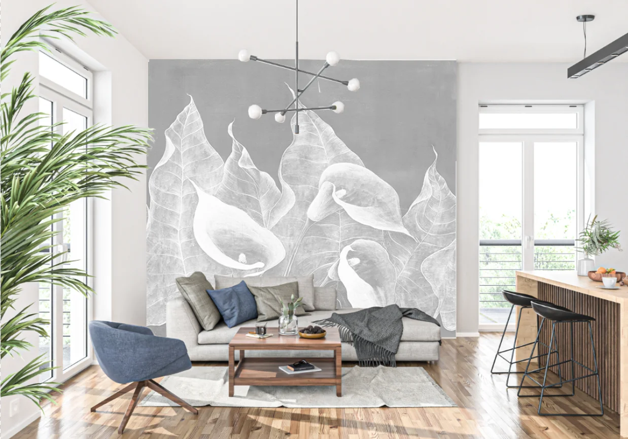 Customized Size Wallpaper European Tropical Rainforest Leaf Mural Palm Leaf Overlapping Decorative Painting Living Room murals