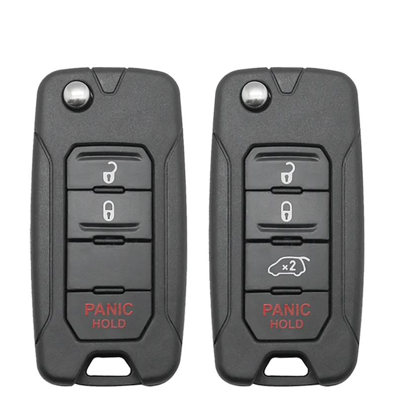 2/3/4 Buttons Remote Flip Key Shell Remote Car Key Shell SIP22 Blade AKJPF180 Fo Jeep Renegade Compass Patriot Liberty 2015-2017