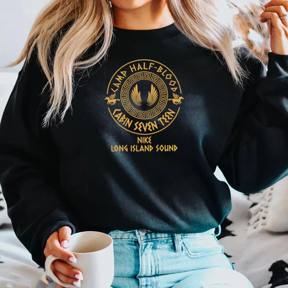 Camp Half Blood Sweatshirt Unisex Percy Jackson Hoodie Halloween Magical Tops Long Island Sound PJO Trendy Crewneck Sweatshirts