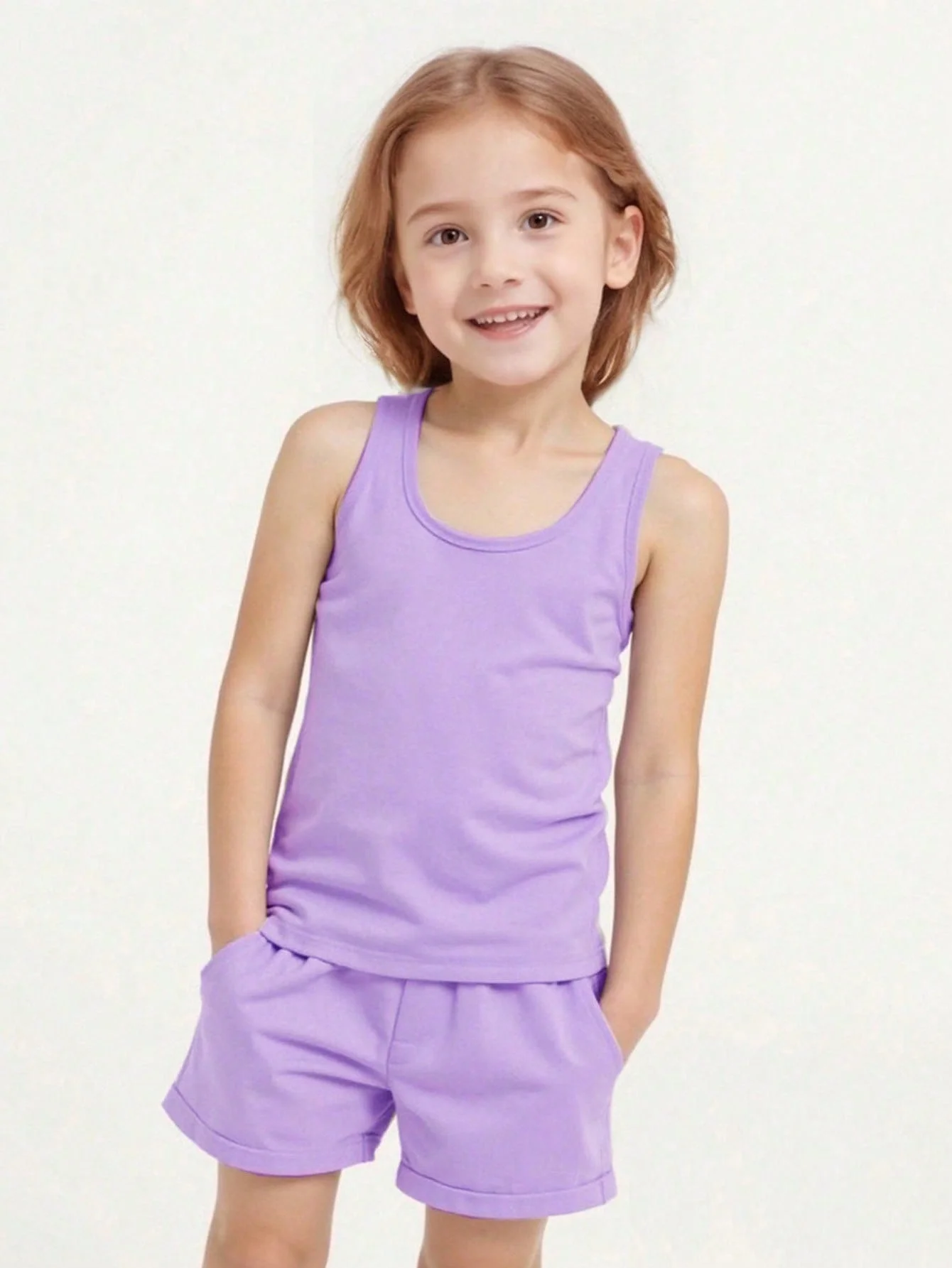 1Pcs Summer Candy Color Kids I-Shaped Vest,Soft and Breathable Girls' Tank Top Suitable for Children Aged 1-9 Years Old Wear
