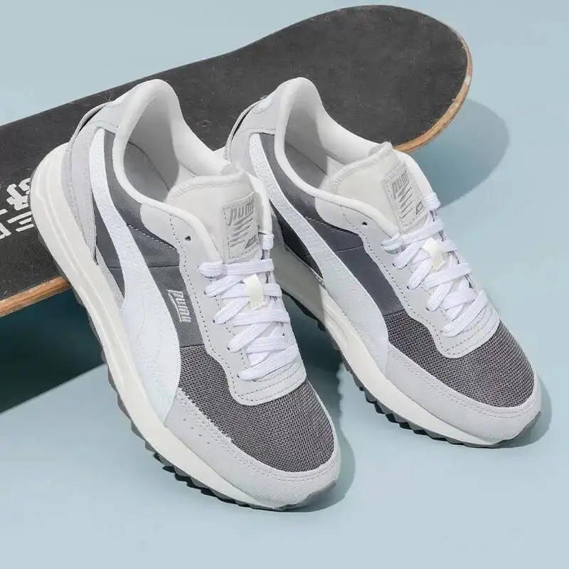 New PUMA Men White Black Low Top Sneakers Classic Clean Leather Casual women sport shoes Walking Fashion Trainers 397377-08 runn