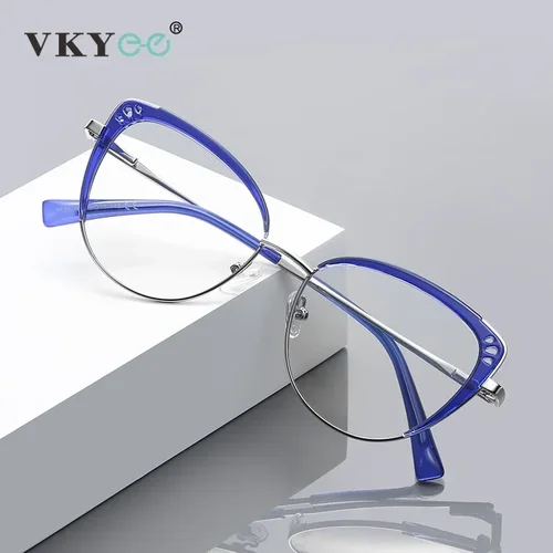 VICKY, nuevo esqueleto, gafas de bloqueo azul para ordenador para mujer, gafas graduadas personalizables para miopía, hipermetropía, gafas de lectura PFD3120