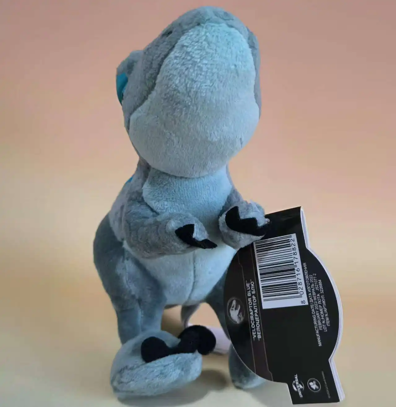 Authentic Universal Jurassic Park Blue Plush Toy 20CM Dinosaur Stuffed Animal Decorative Children Birthday Christmas Gift Gift
