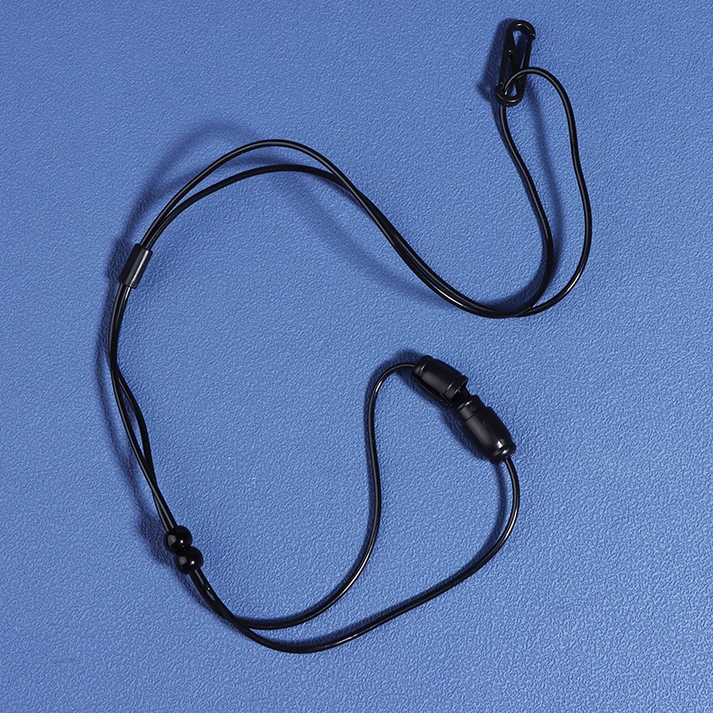 Hochwertiges Mehrzweck-Schiedsrichter-Pfeifenseil Schwarzes PVC-Pfeifenschnur Langes Schlüsselband zum Aufhängen – Detail 6