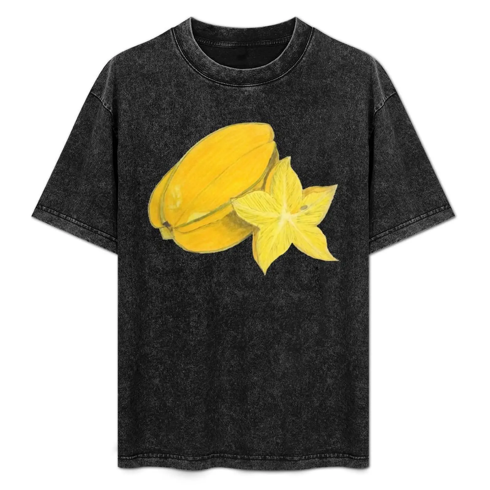 

Star Fruit Drawing T-Shirt Athletic Quick Dry T-Shirt for Men