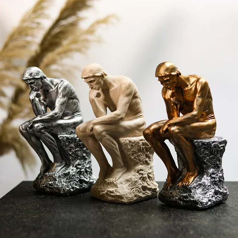 

European thinker resin character ornaments, creative home and office bookshelf decorations