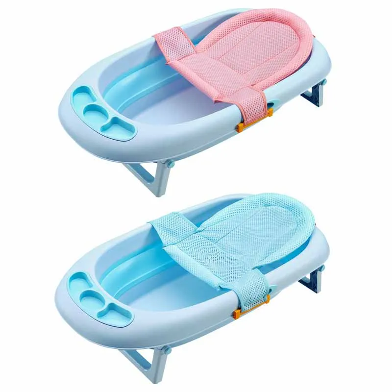 Adjustable Anti-Slip Bathing Mat for Babies Child-Friendly Sitting and Lying Bath Net Baby Bathing Stand Floating Pad