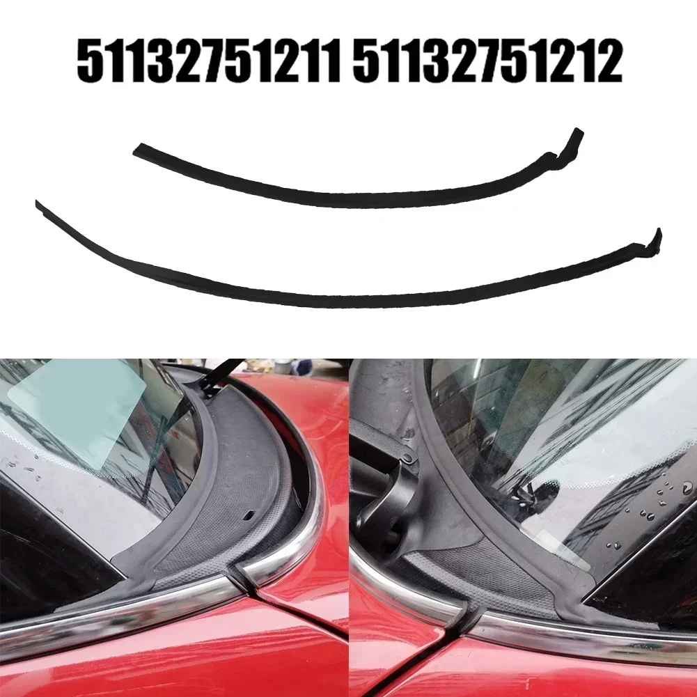 2pcs Car Front Wiper Deflector Sealing Strip 51132751211, 51132751212 For Right-hand Drive Version For MINI R55 R56/R57