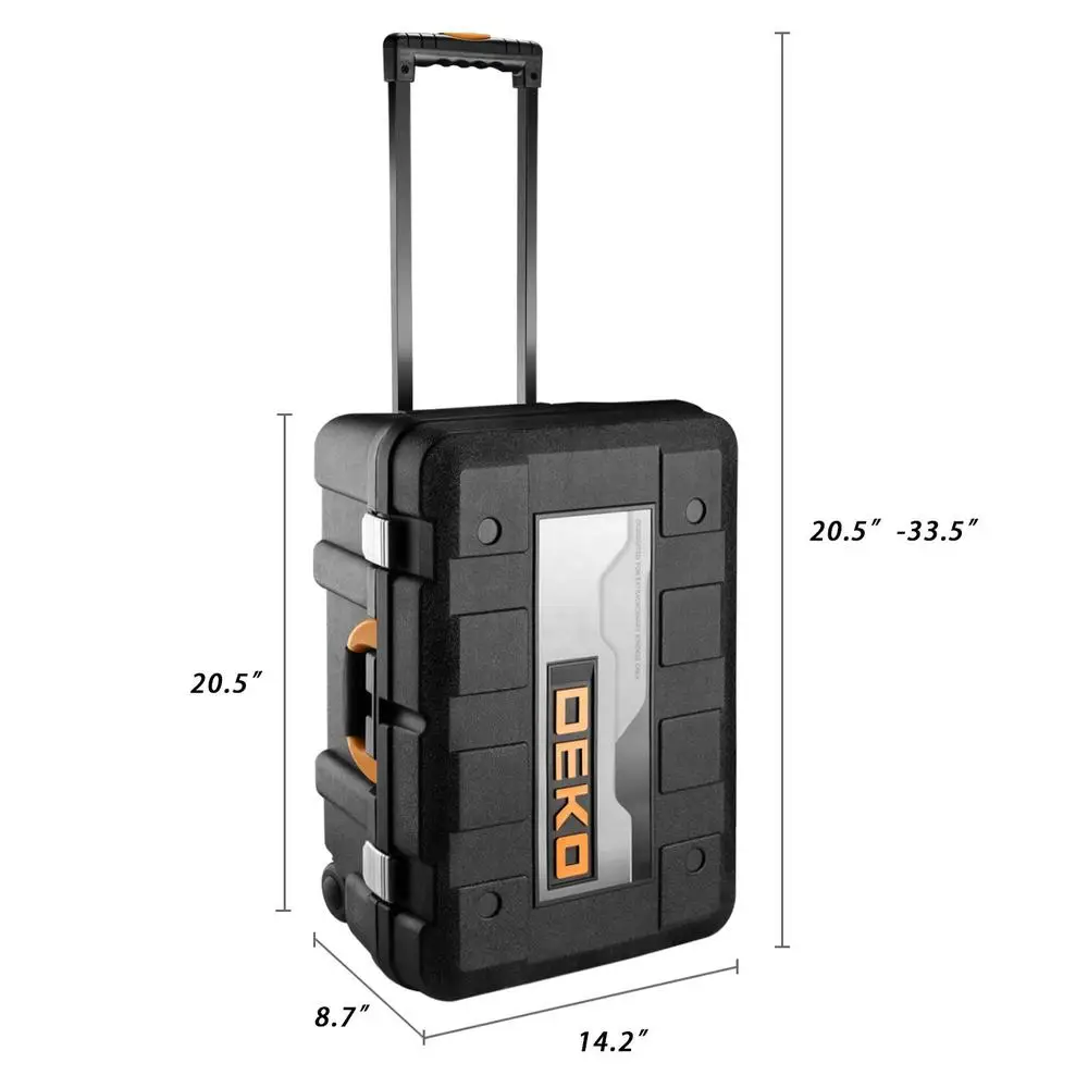 258-Piece Premium Forged Steel Tool Set with Rolling Toolbox Professional Mechanic Hand Tools Kit