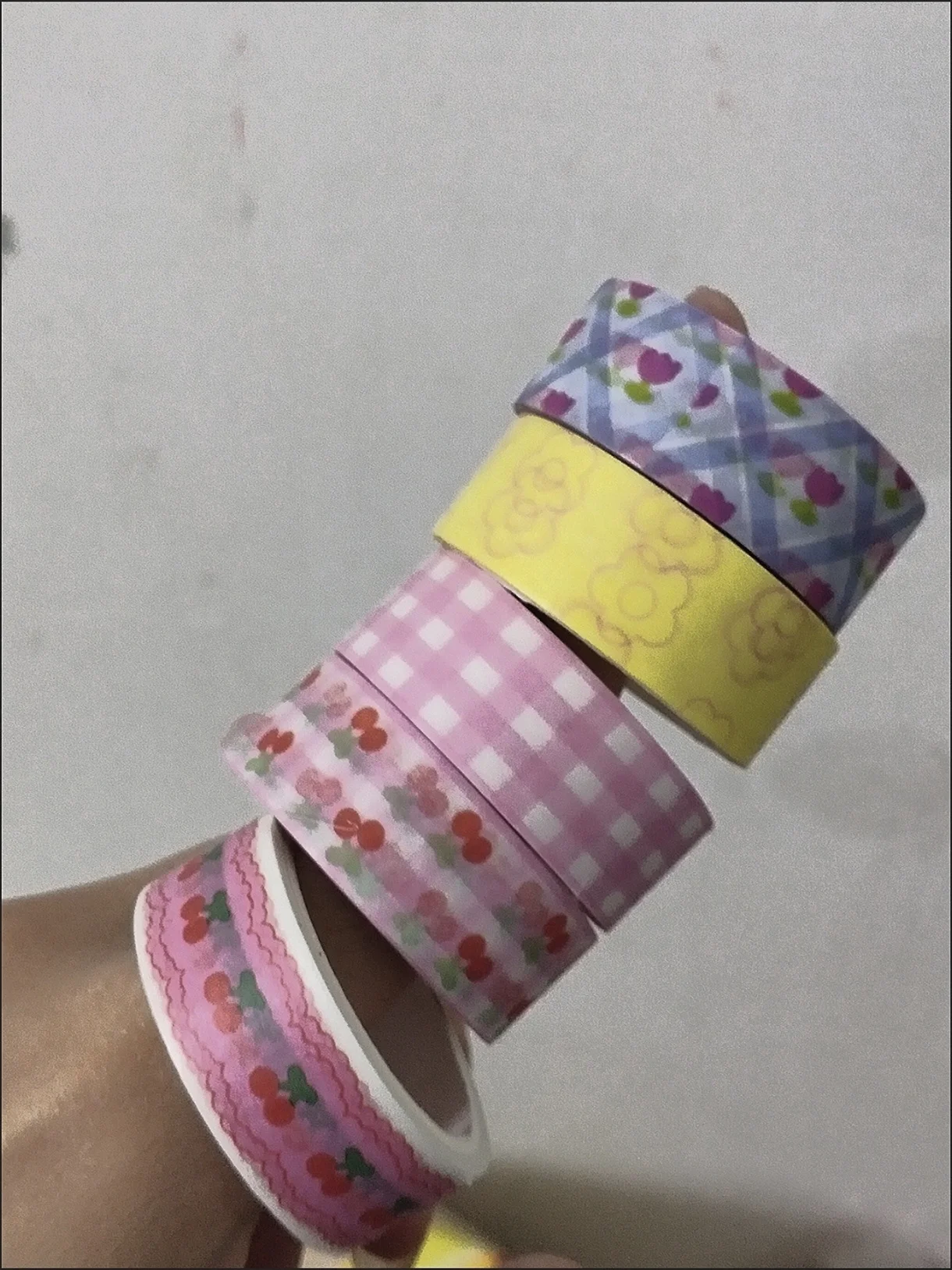 1Pc New 5M Kawai Pink Cherry Washi Tape Scrapbooking Journal Scene Frame Decoration Cute Sticker School Stationery
