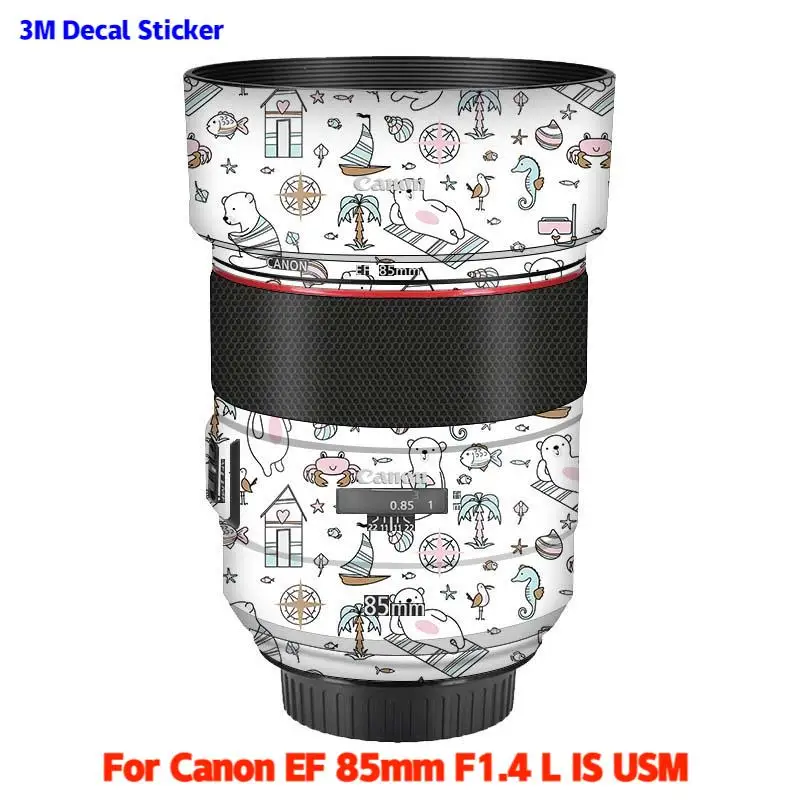 

EF 85 мм F1.4 L IS USM Защита от царапин наклейка на рассеиватель Защитная пленка для корпуса для Canon EF 85 мм F1.4 L IS USM 85/1.4