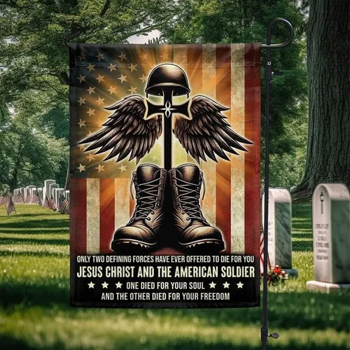 Memorial Day Honor Jesus Christ and Our Fallen American Soldier Flag Graden Flag UUI GGX