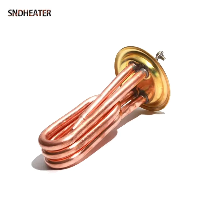 SNDHEATER 220 В электрический медный нагревательный элемент 2000 Вт 3000 Вт водонагреватель 100 мм/120 мм 63 мм фланец с трубкой зонда для термопары