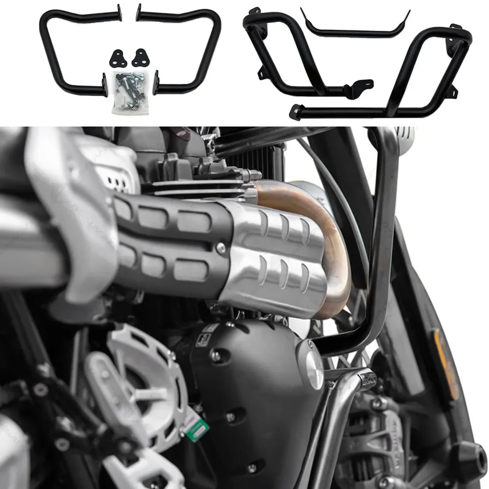 New Motorcycle Upper Lower Engine Guard Crash Bar Protection For Triumph Scrambler 1200XC/XE 2019-2020