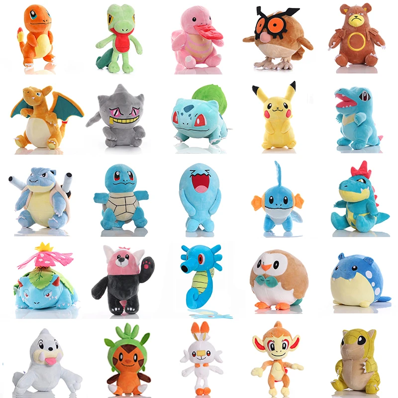 Pokemon Chimchar Bewear Plush Toys Pokémon Banette Seel Pikachu Anime Doll lovely Rowlet Treecko Plushie Kids Christmas Gifts