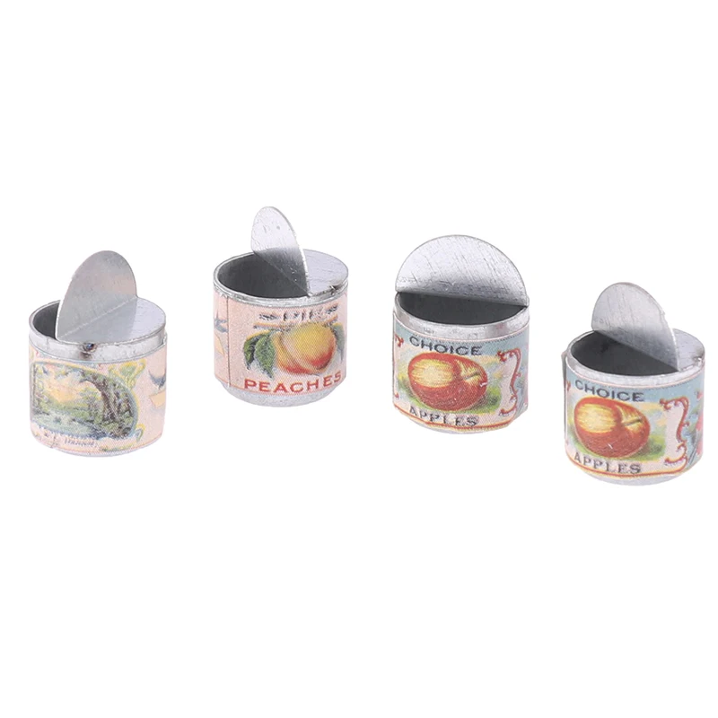 1/2 pz 1/12 casa delle bambole Mini frutta in scatola casa delle bambole simulazione cibo giocattolo bambole casa accessori bambini finta gioca giocattoli