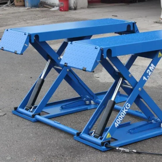 1.2m/1.4m/1.6m Portable Hydraulic Scissor Car Lift Mid-position Car Lifter With Hydraulic System Movable Car Lift Equipment