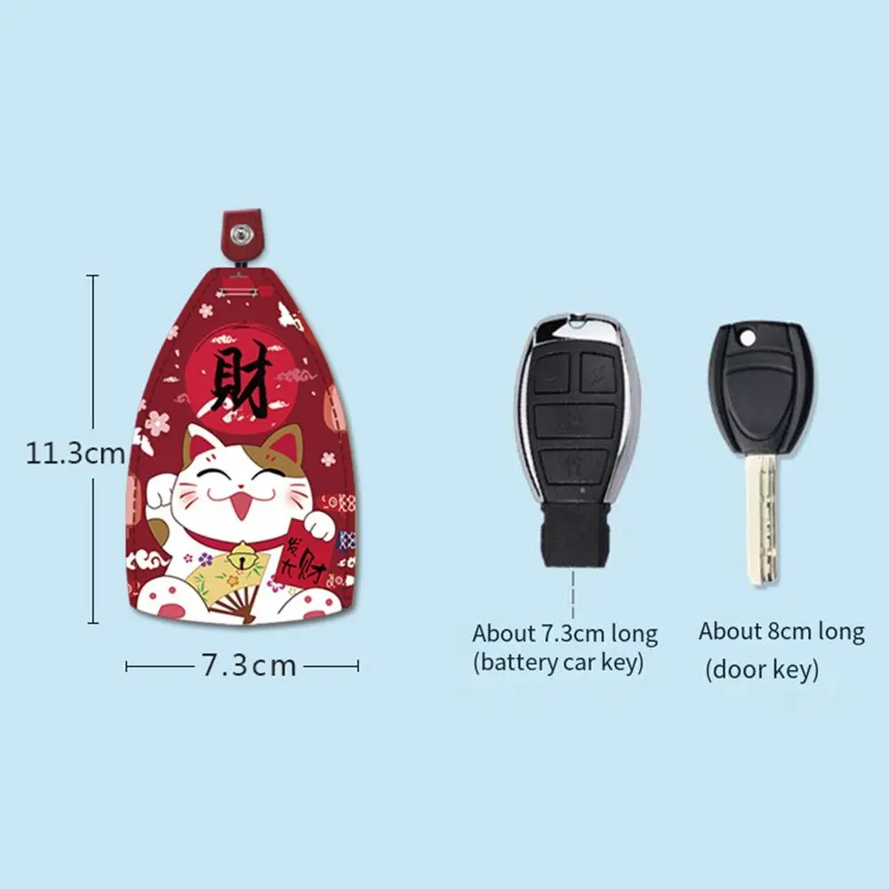 Cute PU Leather Pull Out Key Case Cartoon Large Capacity Key Holder Soft Key Wallets Gifts view 6