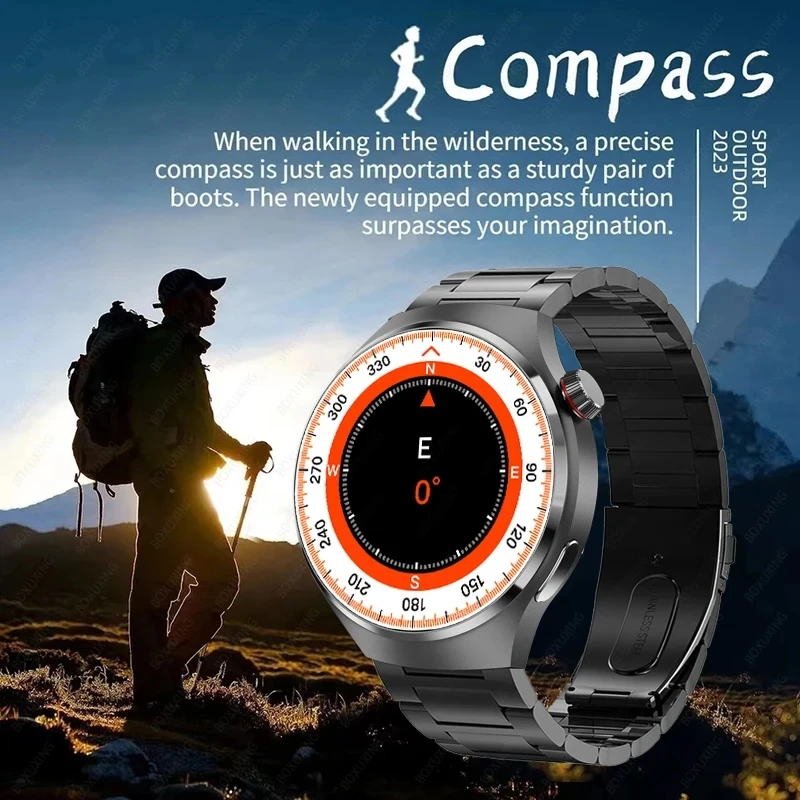 ใหม่ NFC สมาร์ทวอท์ชผู้ชาย AMOLED HD หน้าจอ Heart Rate Health Monitor GPS กีฬาบลูทูธ IP68 SmartWatch กันน้ําผู้หญิง