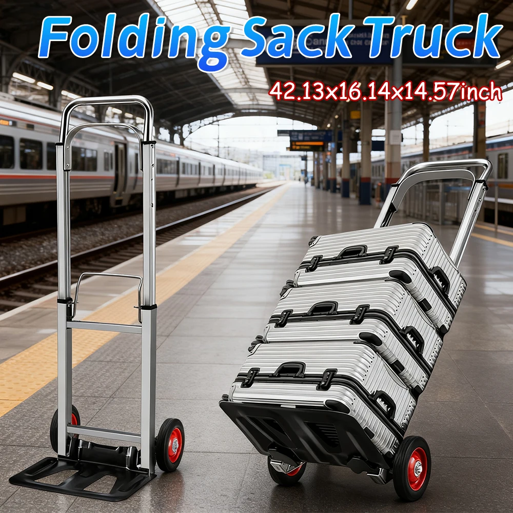 عربة يدوية محمولة قابلة للطي، عربة دفع مدمجة شديدة التحمل، أدوات معالجة عملية للصناعة المنزلية