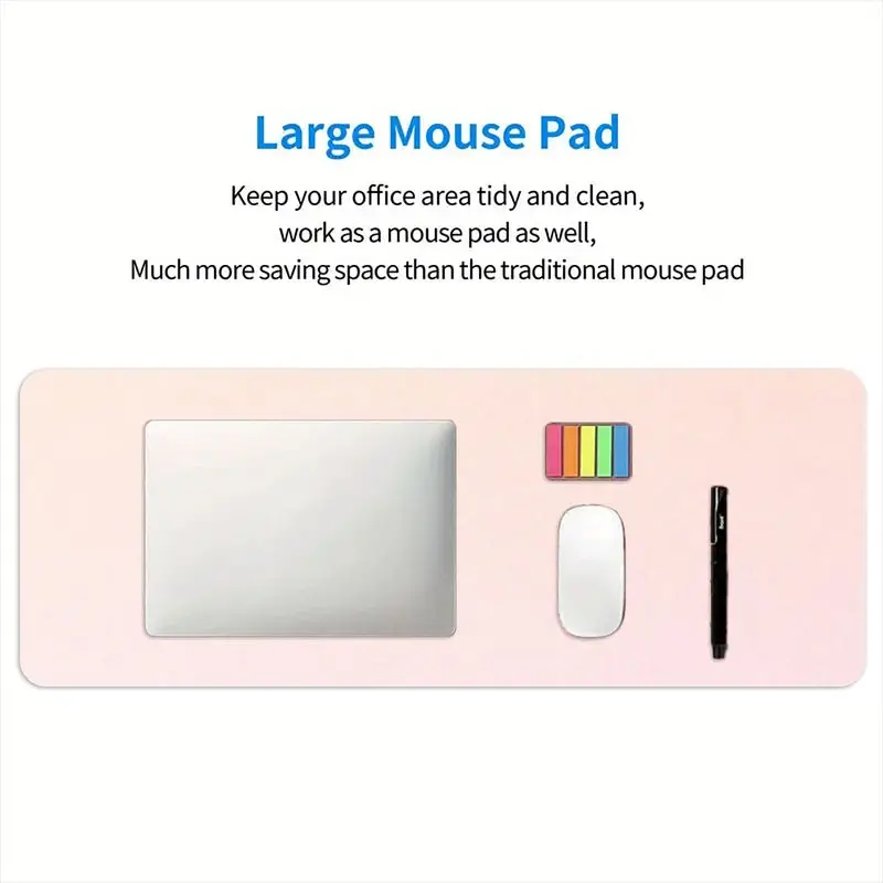 لوحة ماوس ألعاب كبيرة باللون الوردي الناعم، قاعدة مضادة للانزلاق، مثالية للمكتب والألعاب، 31.5 بوصة × 11.8 بوصة، سطح أملس للغاية