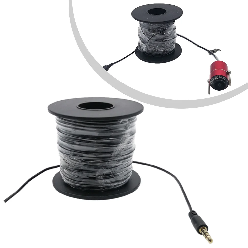 Fishing Camera Cable 1.8mm Tinned Copper Wire 3.5mm Jack For Fish Finder Underwater Video Recorder Replacement Cord 20M-50M